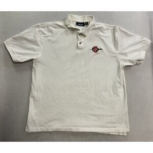 Vintage Ashworth Golf SDSU Polo Shirt Men's Size XL White San Diego State Aztecs